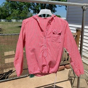 Sears fashion lightweight red/white checkered